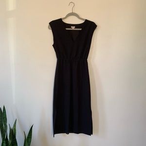 J. Crew Black Midi Dress